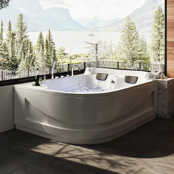 Vasca idromassaggio due posti 180x140 cm design moderno e cromoterapia | Lullaby Eco