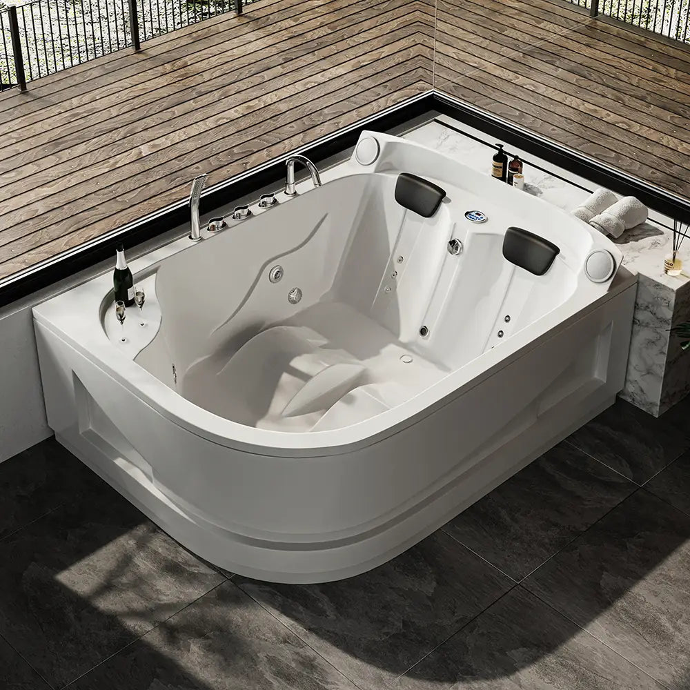 Vasca idromassaggio due posti 180x140 cm design moderno e cromoterapia | Lullaby Eco