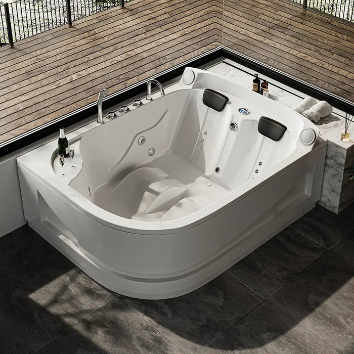 Vasca idromassaggio due posti 180x140 cm design moderno e cromoterapia | Lullaby Eco