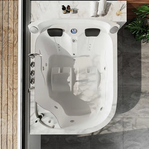 Vasca idromassaggio due posti 180x140 cm design moderno e cromoterapia | Lullaby Eco