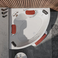 Vasca idromassaggio due posti 135x135 cm idroterapia e cromoterapia | Ocean Eco