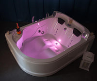 Vasca idromassaggio due posti 180x140 cm riscaldamento e cromoterapia | Lullaby