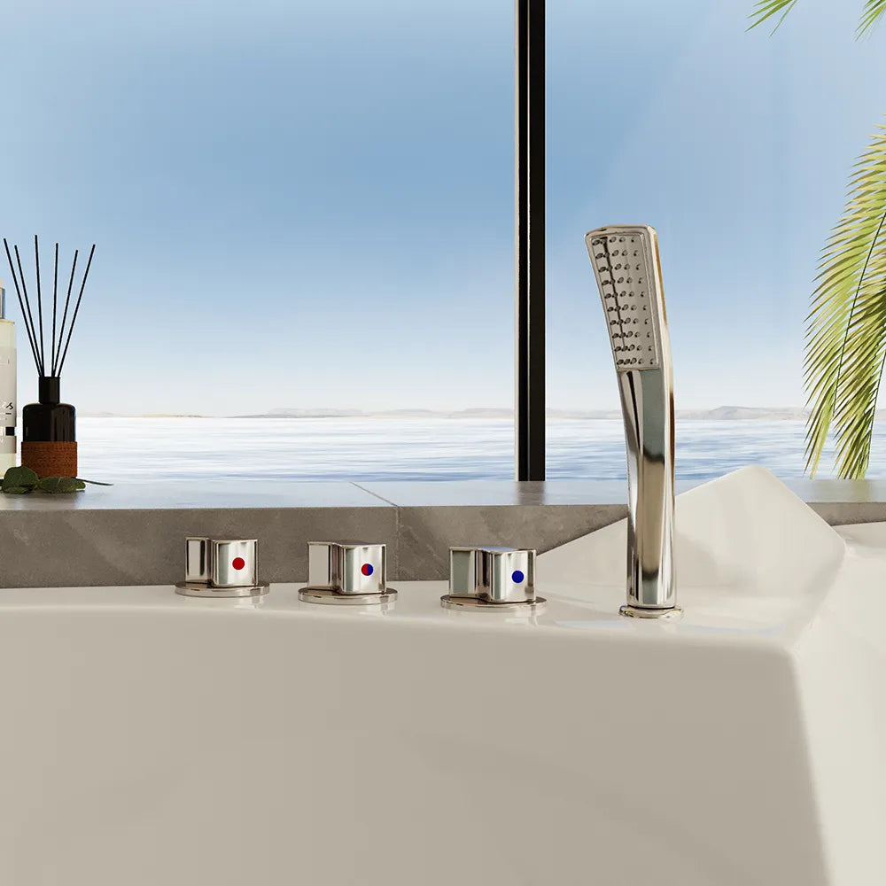 Vasca idromassaggio angolare 135x135 da interno design moderno | Bliss Eco