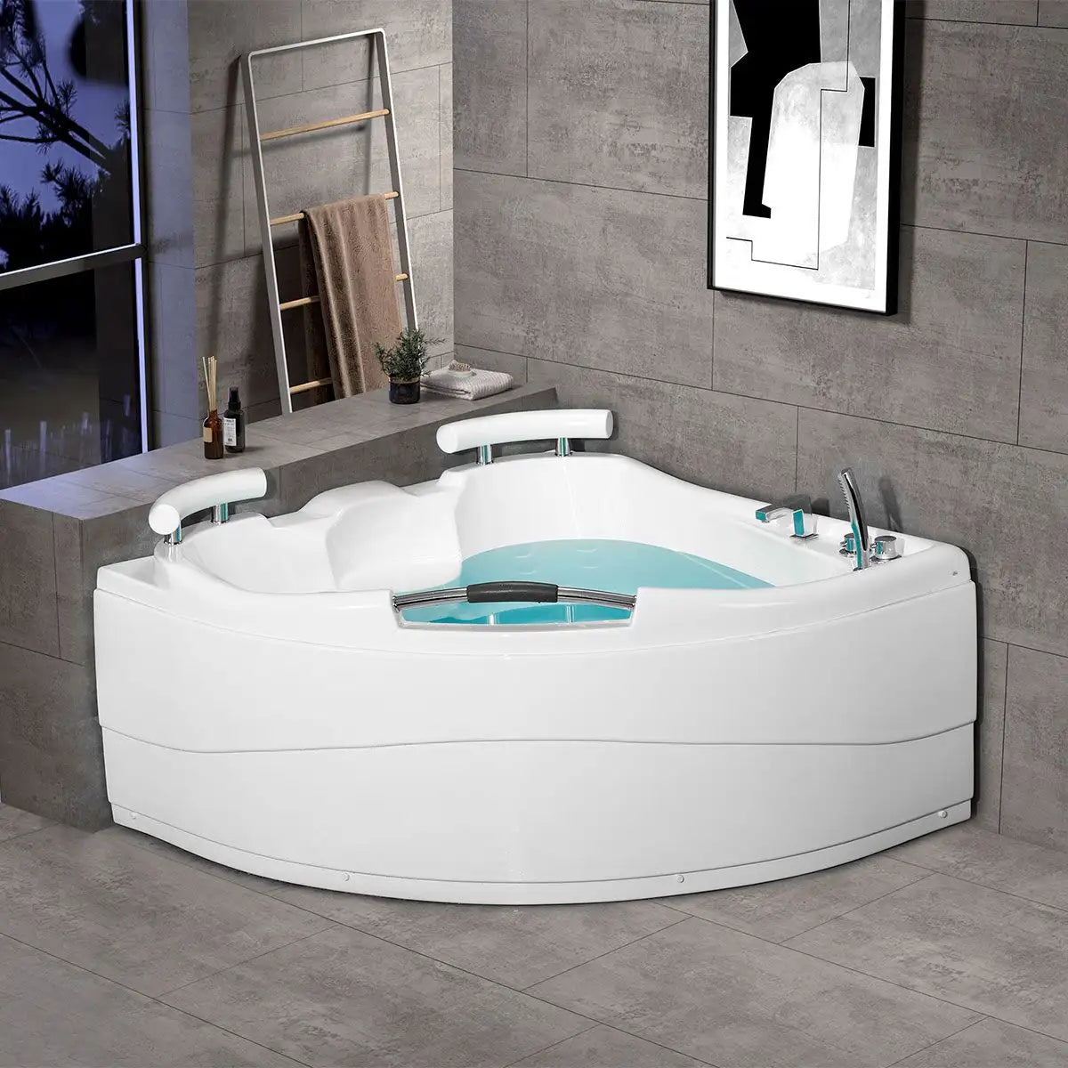 Vasca idromassaggio due posti 140x140 cm design moderno con riscaldamento | Heaven