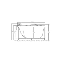 Vasca idromassaggio due posti 140x140 cm design moderno con riscaldamento | Heaven