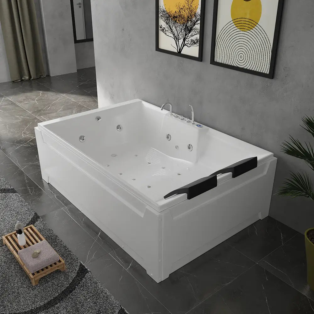 Vasca idromassaggio 185x123 cm da interno con idroterapia e cromoterapia | Imagine Eco