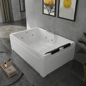 Vasca idromassaggio 185x123 cm da interno con idroterapia e cromoterapia | Imagine Eco