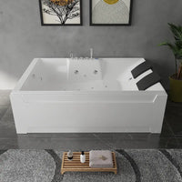 Vasca idromassaggio 185x123 cm da interno con idroterapia e cromoterapia | Imagine Eco