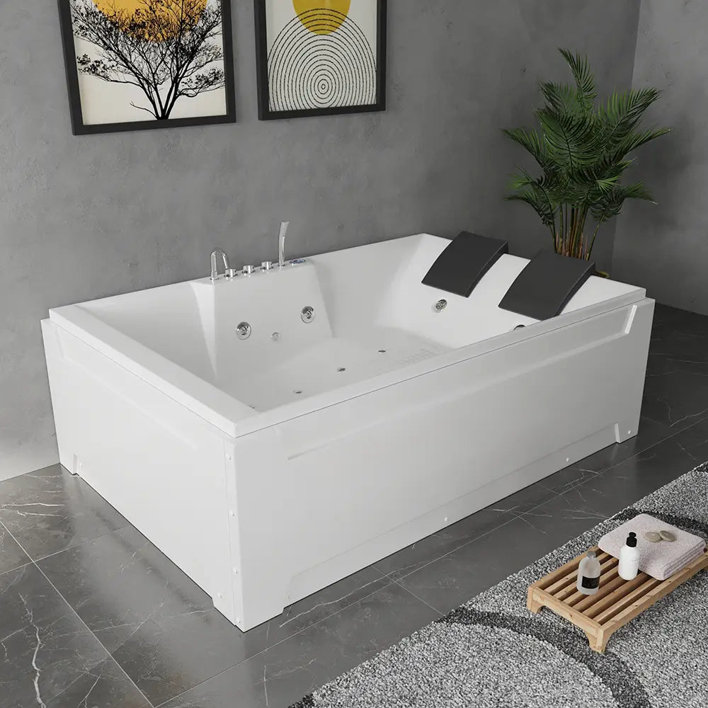 Vasca idromassaggio 185x123 cm da interno con idroterapia e cromoterapia | Imagine Eco