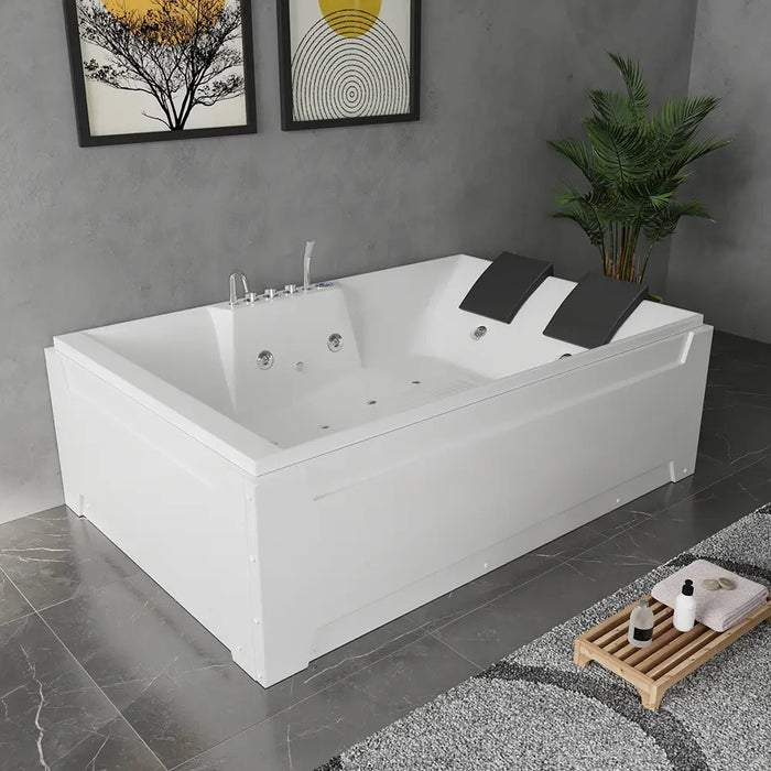 Vasca idromassaggio 185x123 cm da interno con idroterapia e cromoterapia | Imagine Eco