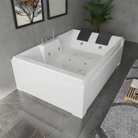 Vasca idromassaggio 185x123 cm da interno con idroterapia e cromoterapia | Imagine Eco