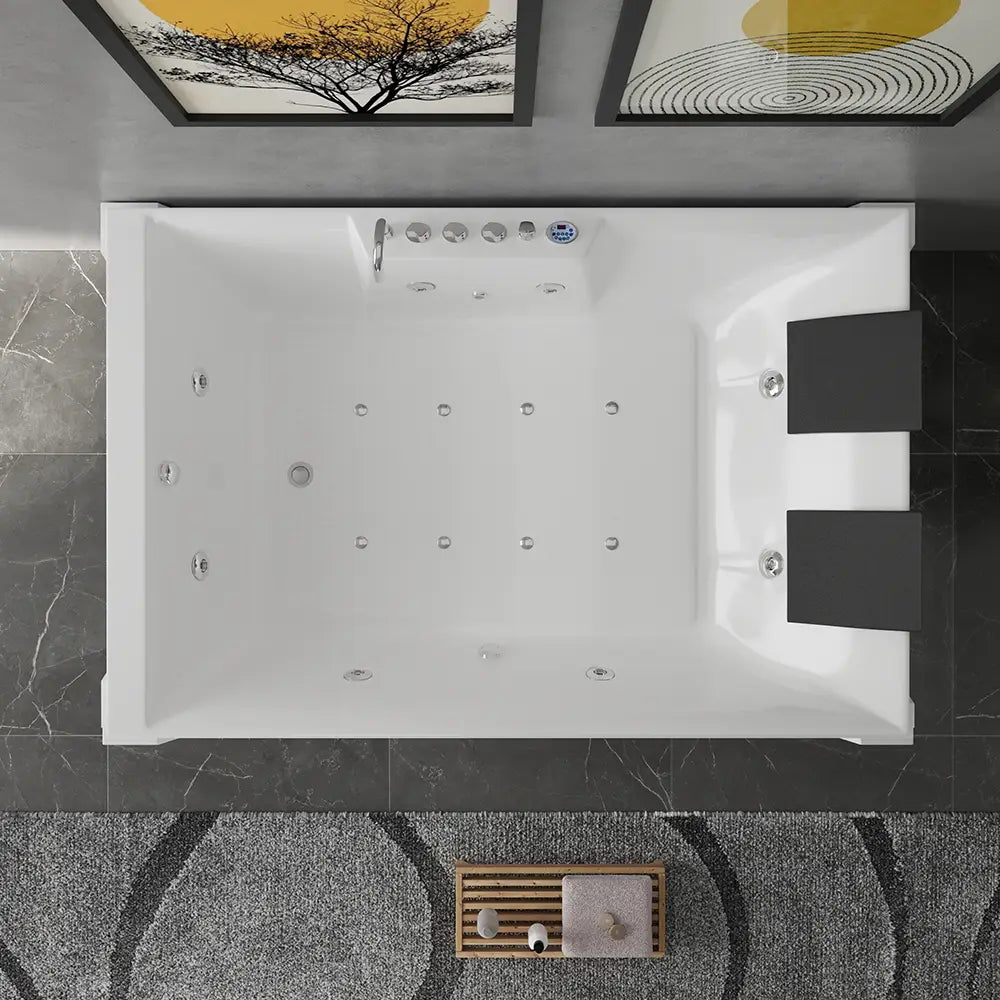 Vasca idromassaggio 185x123 cm da interno con idroterapia e cromoterapia | Imagine Eco