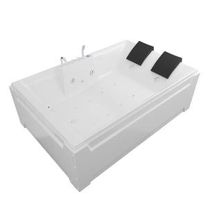 Vasca idromassaggio 185x123 cm da interno con idroterapia e cromoterapia | Imagine Eco