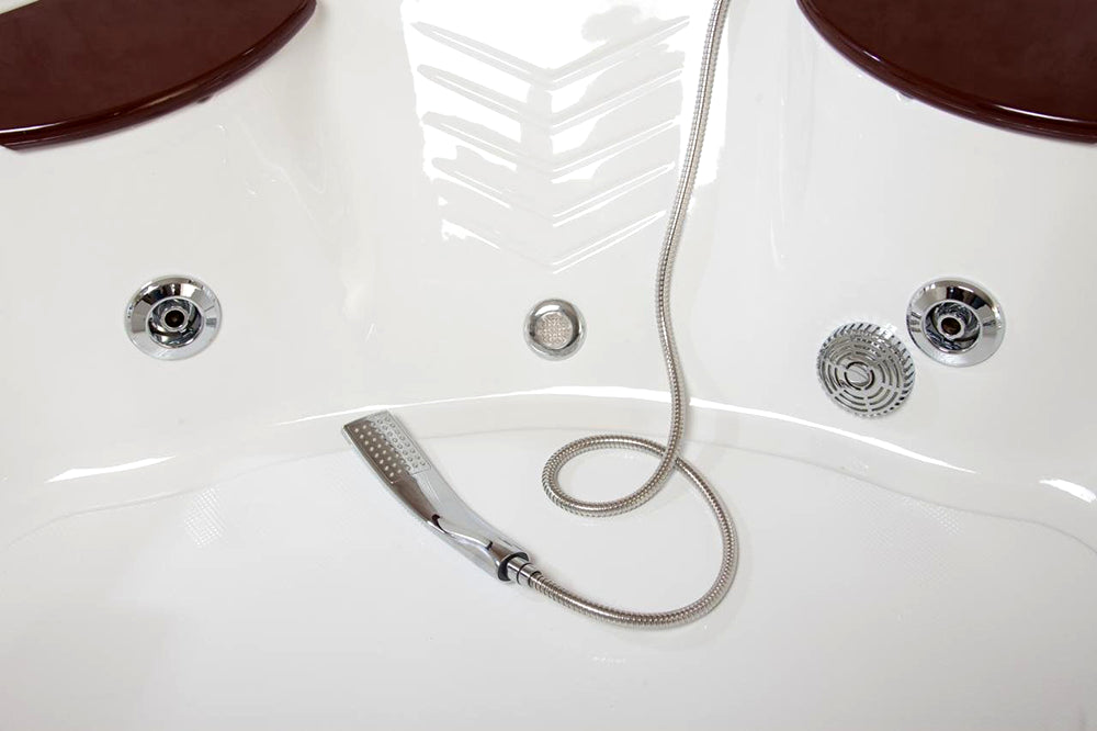 Vasca idromassaggio due posti 135x135 cm idroterapia e cromoterapia | Ocean Eco