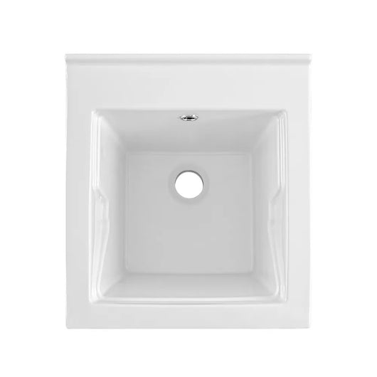 Vasca lavatoio 45x50 cm in ceramica bianca da installare da incasso