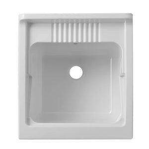 Vasca lavatoio 45x50 cm in resina bianca per interni ed esterni