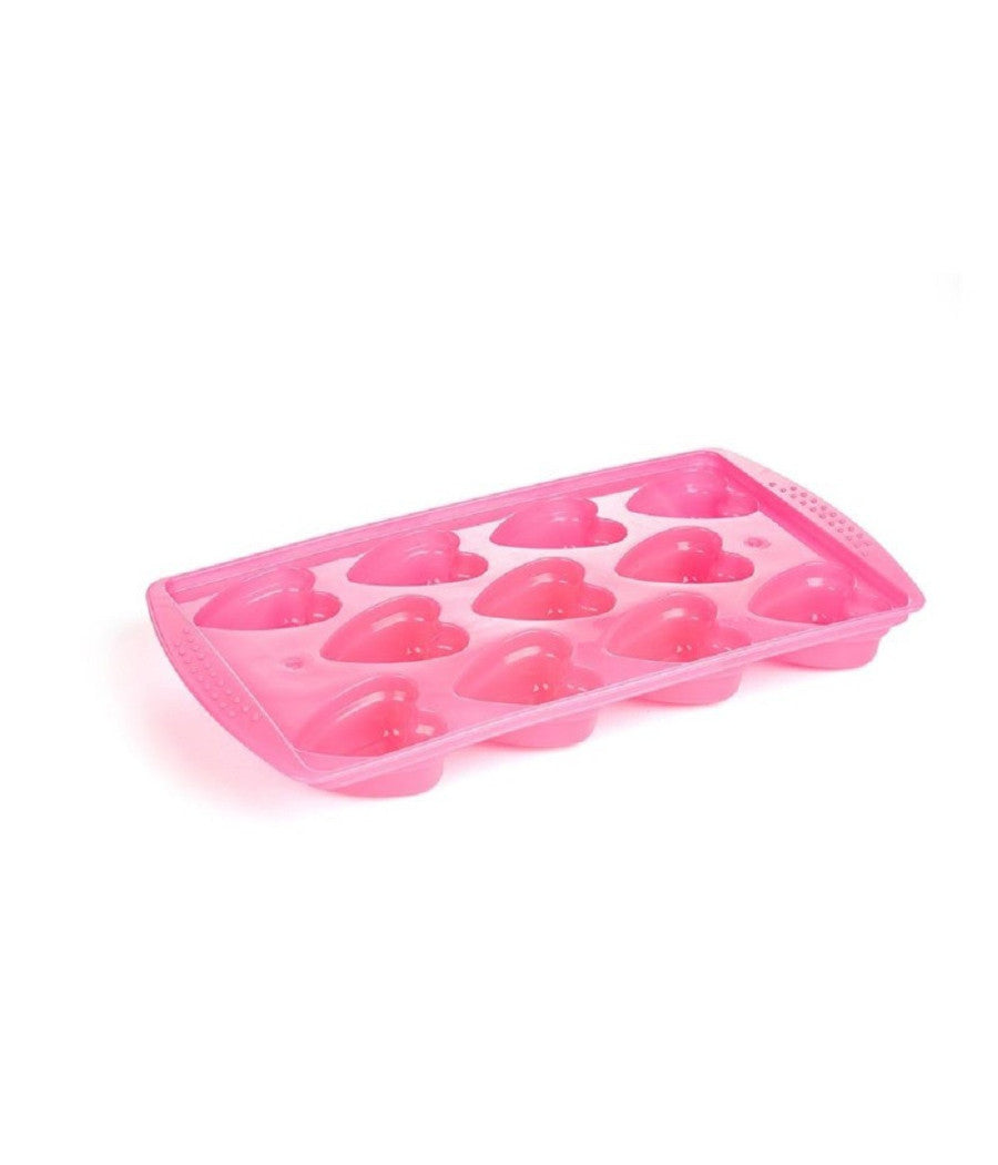 Vaschetta Forma Ghiaccio Forma Di Cuore Cubetti Ghiaccio Plastica Colorata 11584         