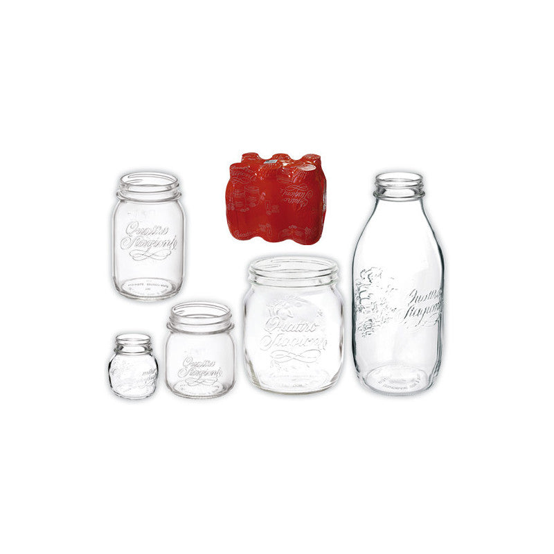 Vasi in vetro Quattro Stagioni 250 cc Ø70 mm – Confezione 6 pezzi – Per conserve e marmellate
