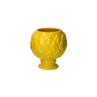 Vaso calice ceramica giallo cm ø20,5h21,5