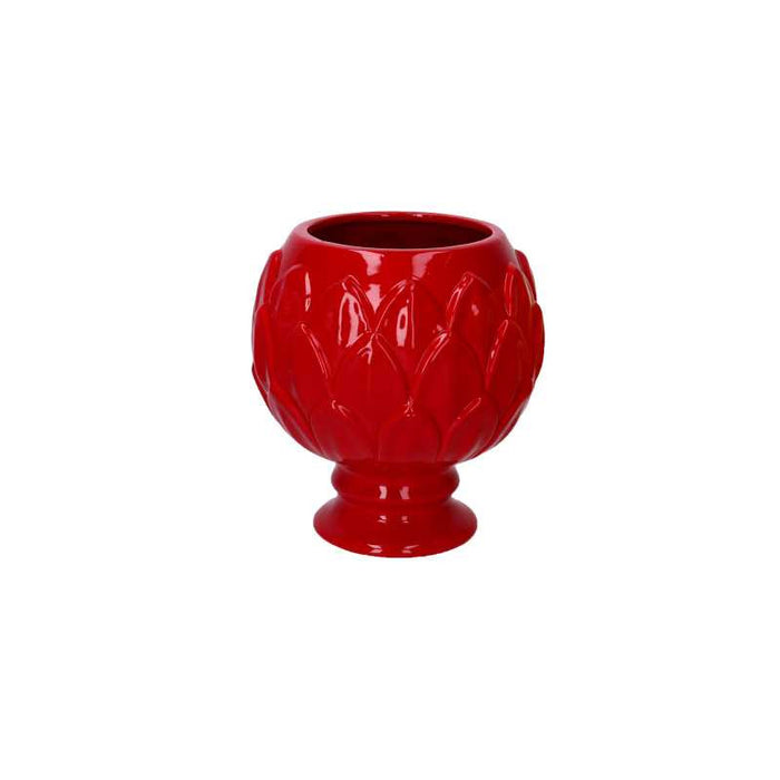 Vaso calice ceramica rosso cm ø20,5h21,5