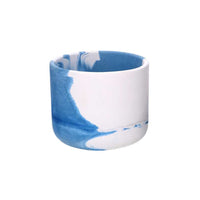 Vaso cemento bianco azzurro cm ø22,5h20