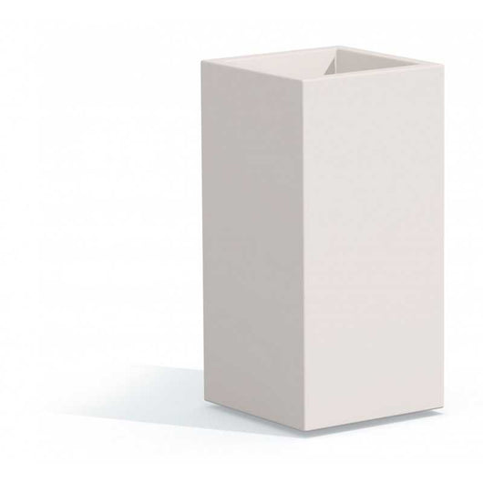 Vaso Cube Top Bianco in Polimero Monacis - Cm 40X40X80 H