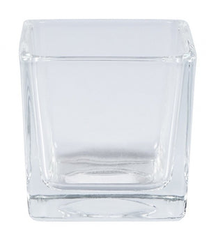 Vaso Cubo 10x10x10 Cm Cristallo Vetro Candele Confetti Porta Fiori Porta Pianta         