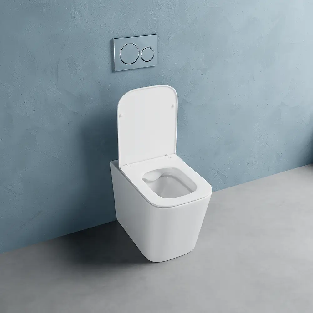 Vaso filomuro in ceramica bianco lucido con sedile soft-close | Londra