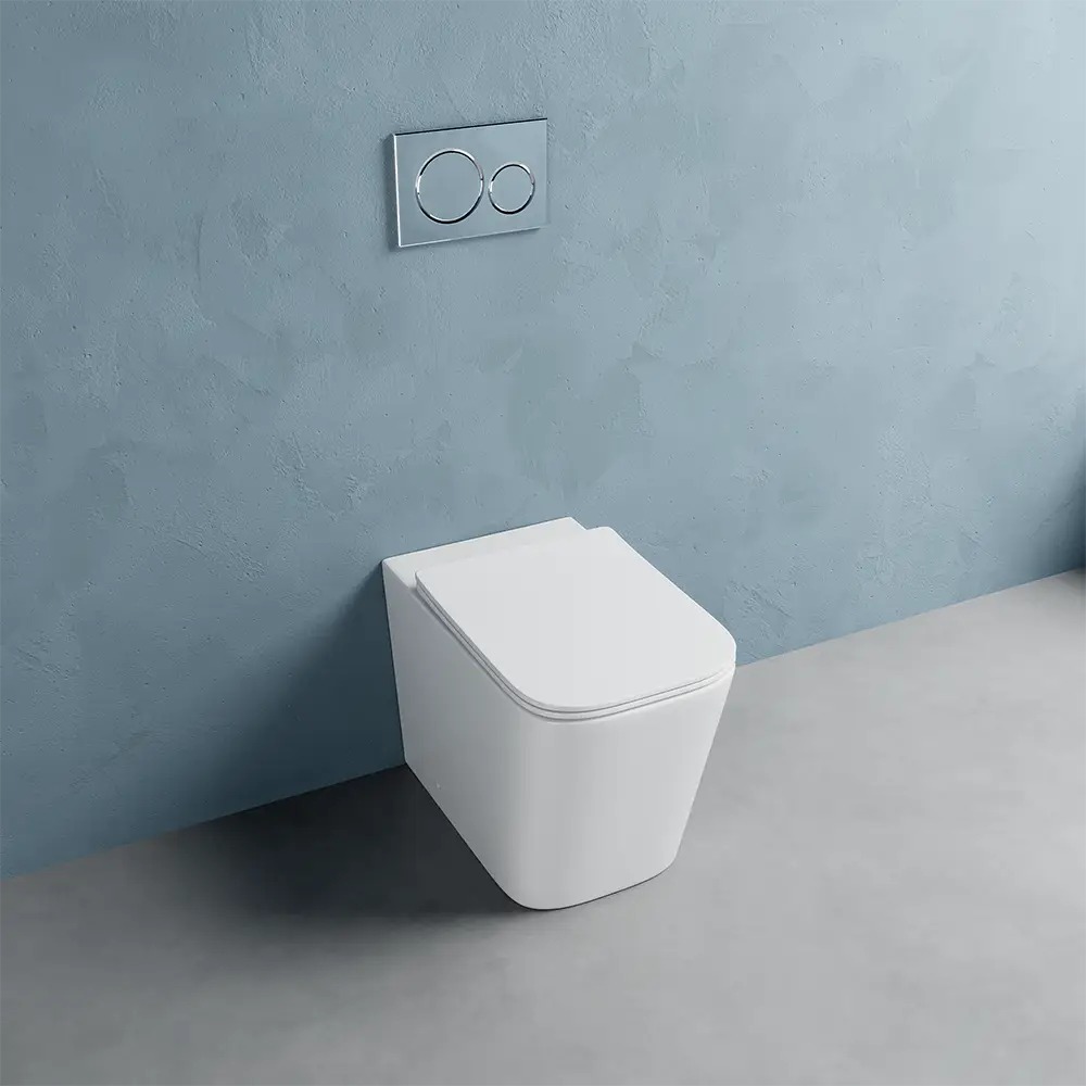 Vaso filomuro in ceramica bianco lucido con sedile soft-close | Londra