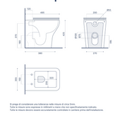 Vaso filomuro rimless in ceramica bianco lucido con sedile soft-close MIRAGGIO Regos