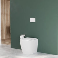 Vaso WC filomuro rimless in ceramica bianco opaco con sedile soft-close | Europa Small
