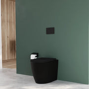 Vaso WC filomuro rimless in ceramica nero opaco con sedile soft-close | Europa Small