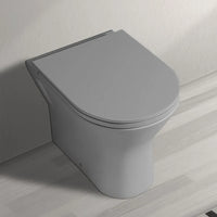 Vaso filomuro serie Feeling senza brida in ceramica grigio opaco