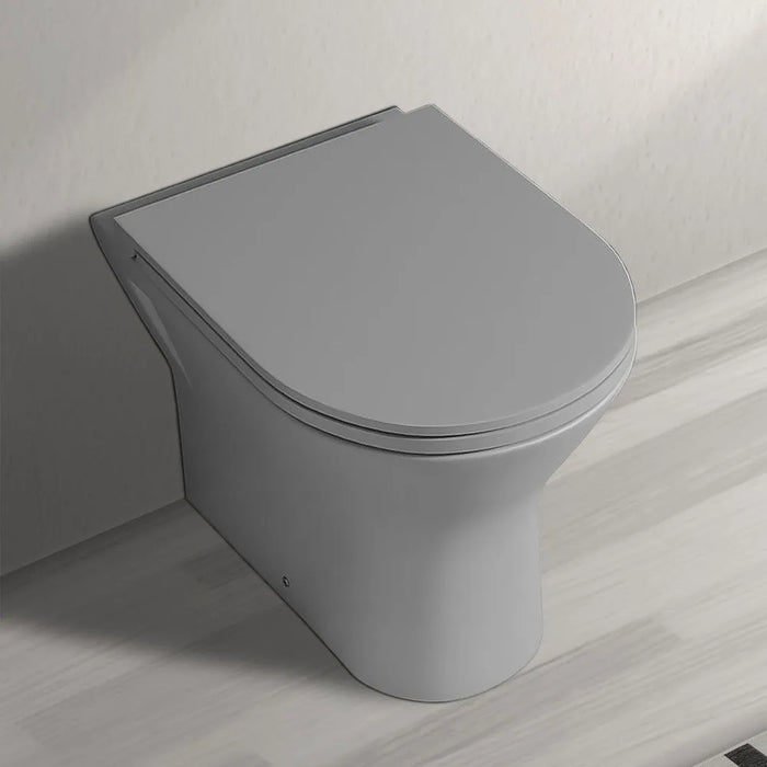 Vaso filomuro serie Feeling senza brida in ceramica grigio opaco