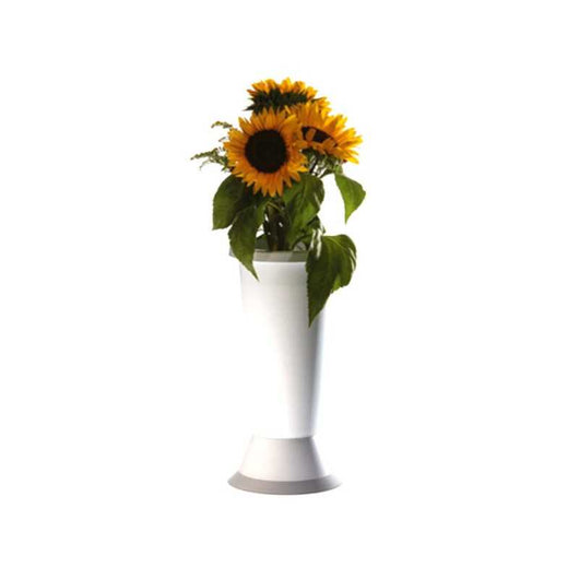 Vaso Fiori Jolly con Base Bianco cm 14 h 35