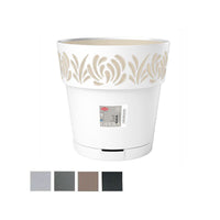 Vaso Gaia Tondo Ris.Acqua Bianco 25 H 25 Stefanpl