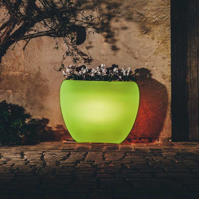 Vaso Heart Bright Luce Verde in Polimero Monacis - 100X30X80 H