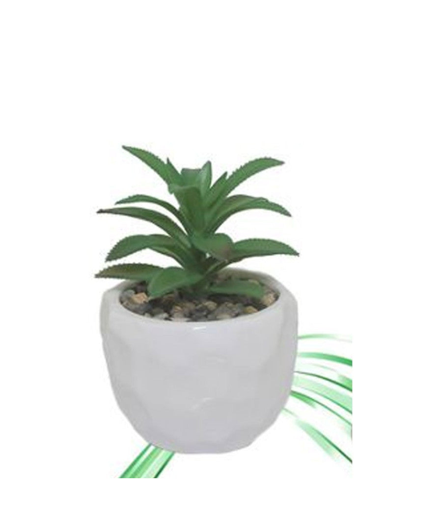 Trade Shop - Vaso In Ceramiche Per Piantine Casa Giardino Decorazione Interno Casa 15x9 Cm -