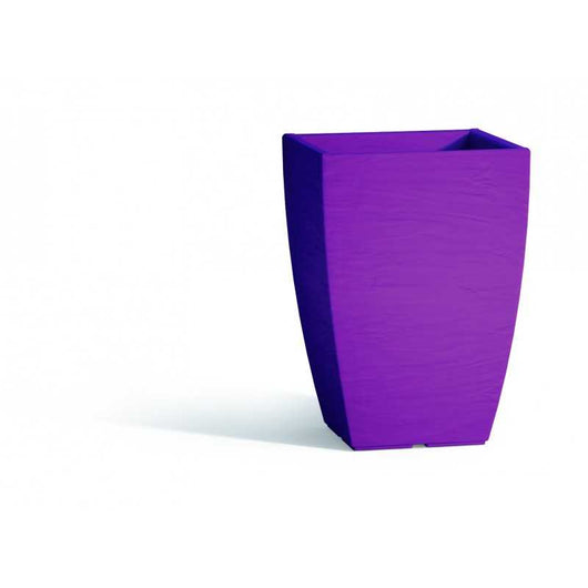 Vaso in Polimero Monacis Adone Square Viola - cm. 27X27 - h 38 cm.