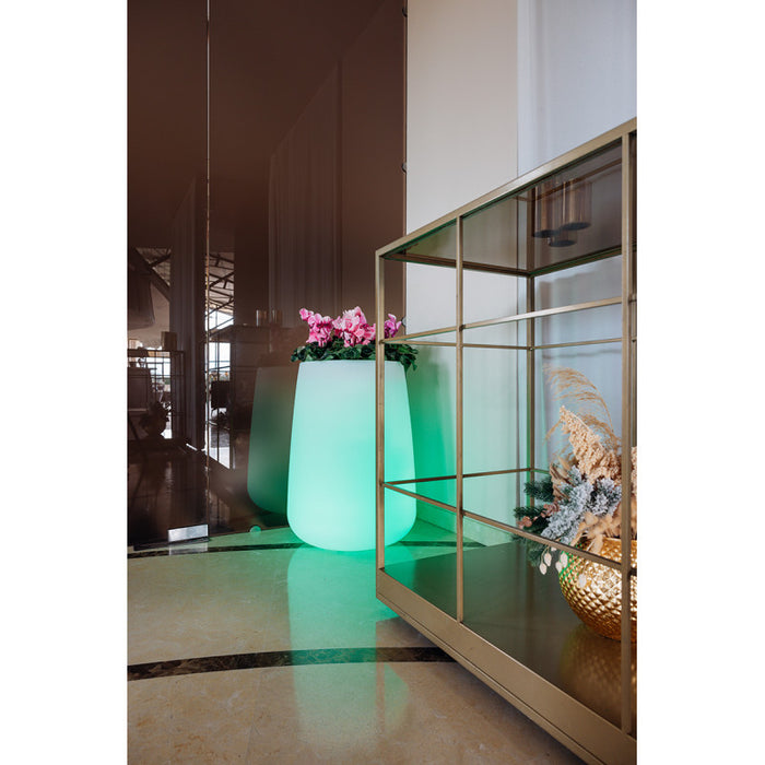 Vaso in Polimero Monacis Goccia Top Bright Luce Verde Ø 54 - h 75cm.