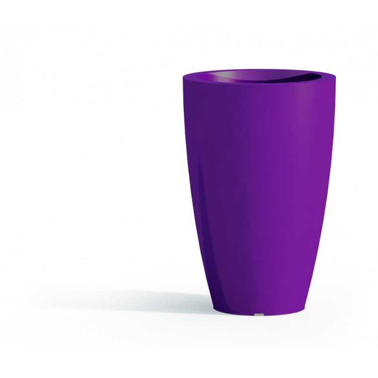 Vaso in Polimero Monacis Prisma Round Viola - Ø 33 cm. - h 50 cm.