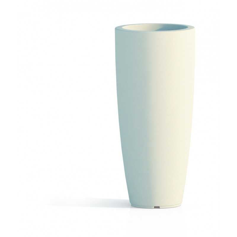 Vaso in Polimero Monacis Stilo Round Bianco - Ø 33 cm. - h 70 cm.