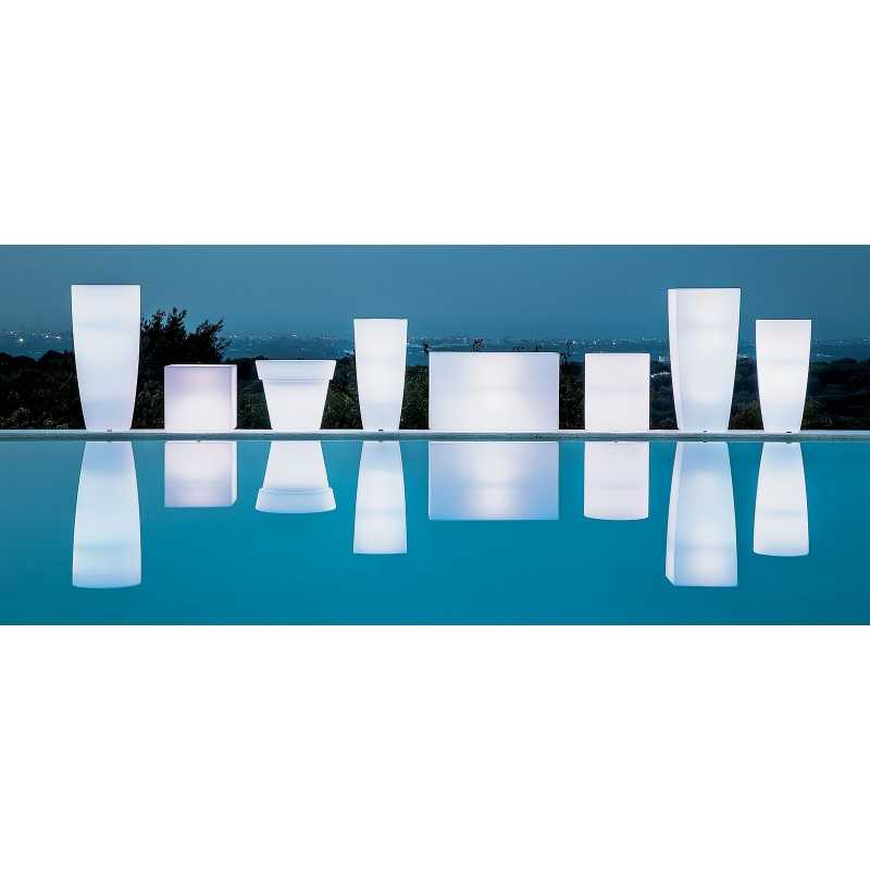 Vaso Luce in Polimero Monacis Gemma Bright Luce Bianca - Ø 110 cm. - h 95 cm.