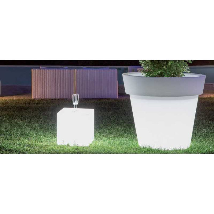 Vaso Luce in Polimero Monacis Gemma Bright Luce Bianca - Ø 110 cm. - h 95 cm.