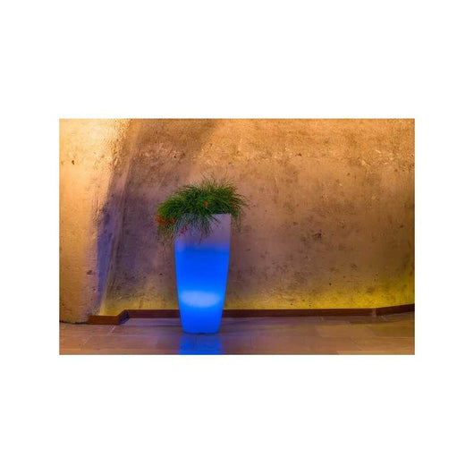 Vaso Luce in Polimero Monacis Stilo Round Top Bright - Ø 40 cm. - h 90 cm. Luce Blu