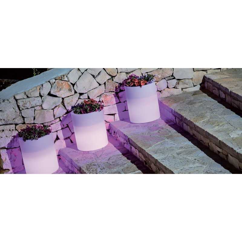 Vaso Luce in Polimero Monacis Venusio Bright - Ø 40 cm. - h 50 cm. Luce Bianca