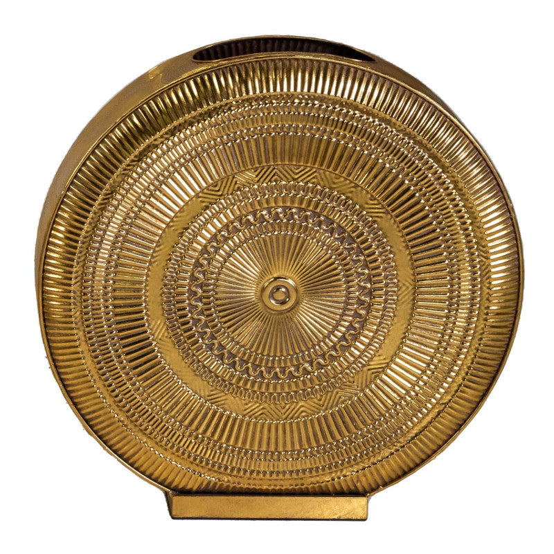 Vaso metallo oro tondo cm 60,5x15h61,5