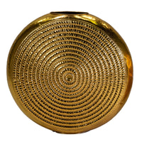 Vaso metallo oro tondo cm 80x23,5h77