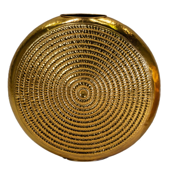 Vaso metallo oro tondo cm 80x23,5h77