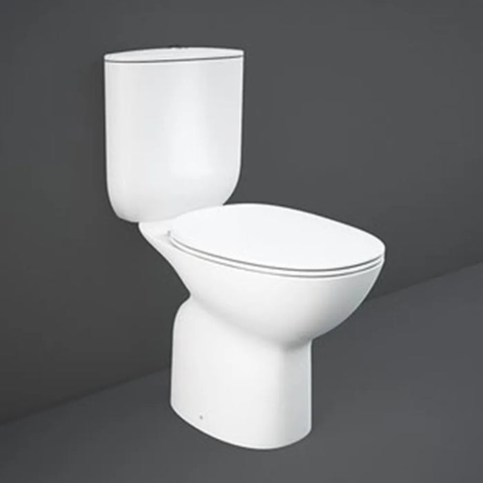 Vaso monoblocco tradizionale Rimless Rak Morning con sedile